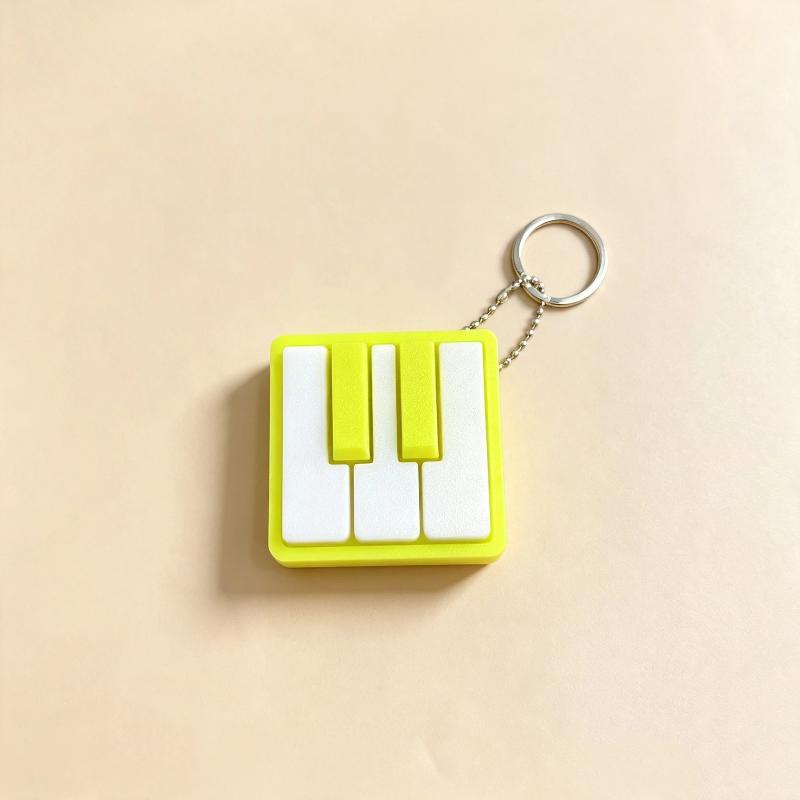 1Pcs Sensory Stress Relief Keychain 3D Printed Mini Piano Keyboard Clicker Fidget Toy Office Desktop Decor Souvenir Gift