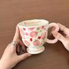 Creative Fruit Ceramic Mug With Lid Spoon Girls Home Cup Office Breakfast Coffee Water Cup High Value