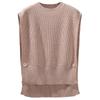 Women's Round Neck Sleeveless Knit Wool Vest - Korean Style Spring/Autumn Thin Cardigan In Solid Colors