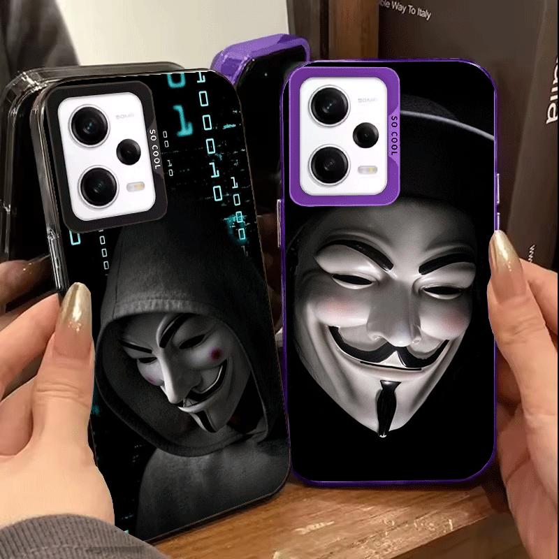Anonymous V Mask Soft Phone Case for Samsung Galaxy S24 S25 FE S26 Edge S23 Ultra S22 Plus S21 + Shockproof Cover Back Shell