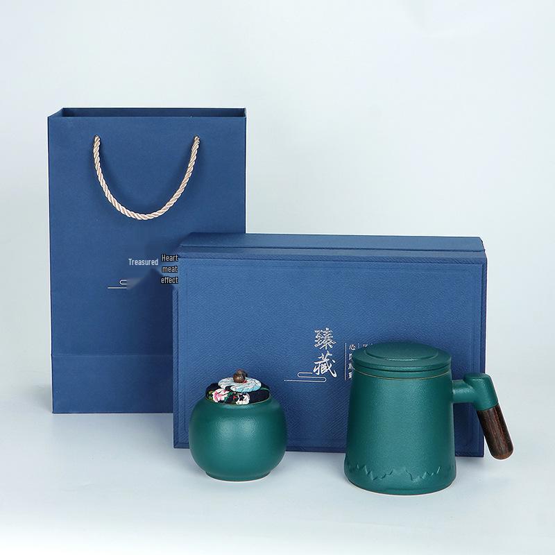 Custom Ceramic Tea and Water Mug with Filter - Office Souvenir Gift