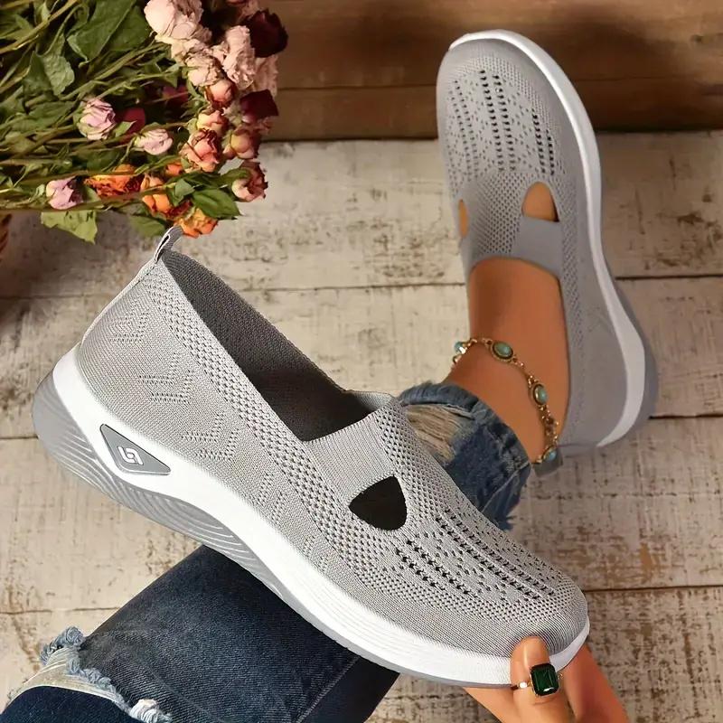 Fashion Sneakers Women Flats Summer Comfort Casual Shoes Fashion Soft Sole Breathable Hollow Out Flat Shoes for Women Zapatos De Mujer
