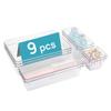9 Pieces Drawer Storage Organizer Transparent Box for Beauty Items Professional and Efficient Drawer Cosmetics Container