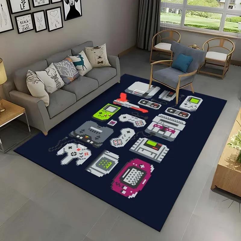 

Retro Game Console Boy Gaming Room Carpet Soft Floor Mat Non Slip Rug for Home Living Room Children Bedroom Sofa Doormat Decor 40x60cm