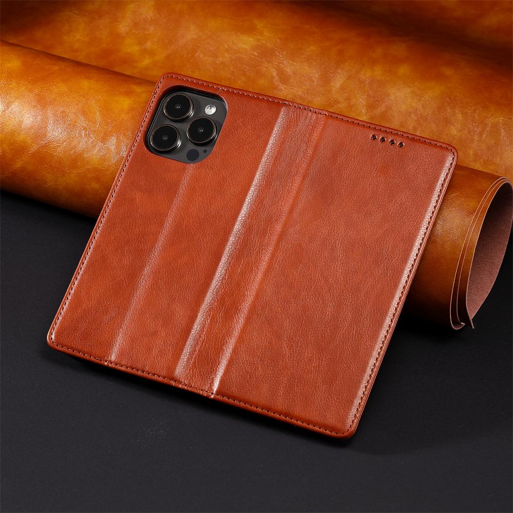 Luxury Leather Case For iPhone 15 14 13 12 11 Pro Max Mini 7 8 Plus SE 2020 2022 XR Xs Max Magnet Fold Kickstand Flip Book Cover