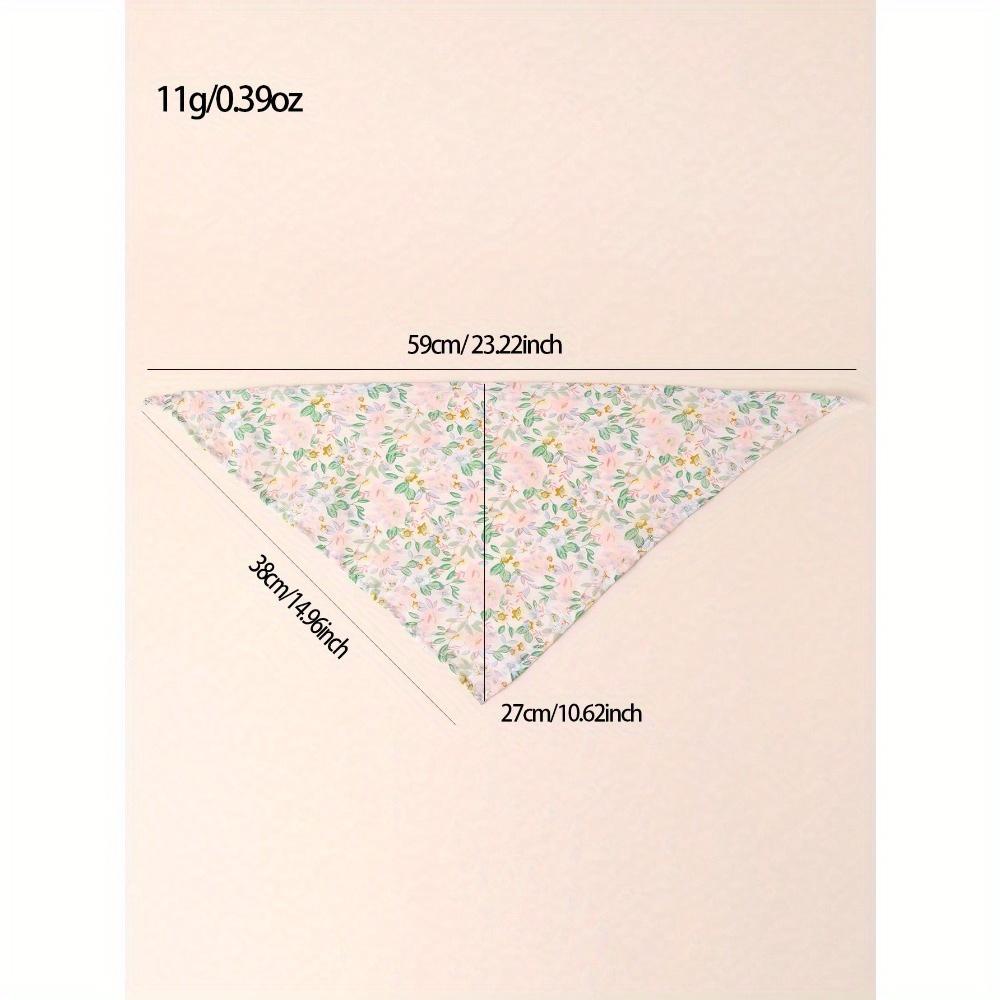 

1pc Small Fresh Flower Printed Pet Bandana Triangle Bib For Medium To Small Dogs, Pet Accessory one size