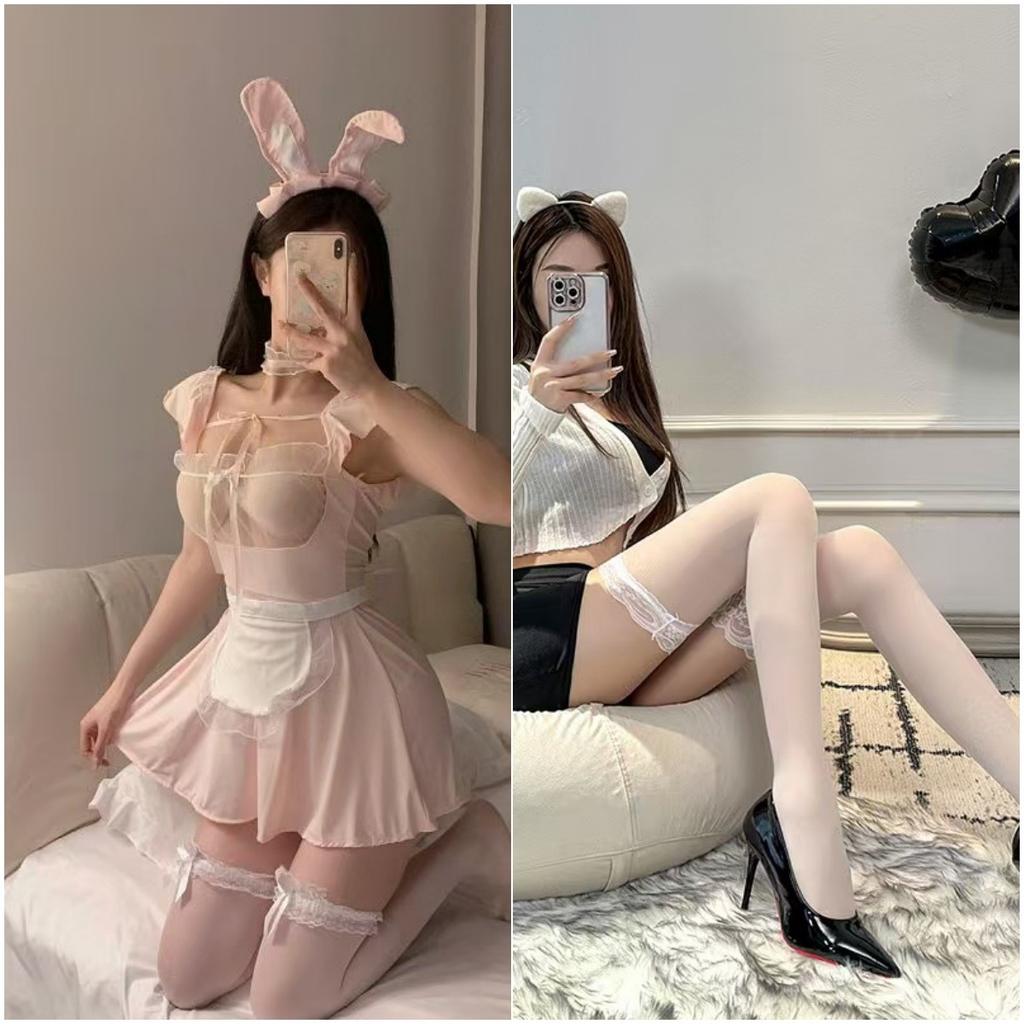 Sweet Sexy Pure Lust Maid Passion Suspender Cute Bunny Uniform Seduction Suit Female