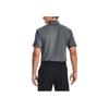 Under Armour Solid Color Straight Cut Nylon Polo Shirt Men tops Gray 1351129-012