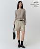 MUSINSA STANDARD WOMAN Women'S Reverse-To-Tuck Wide Chino Shorts [Light Beige]