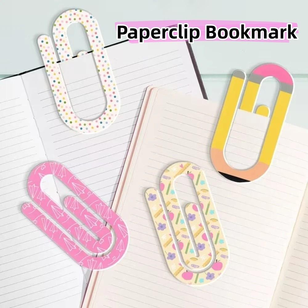 4pcs Classroom Theme Paperclip Bookmark Acrylic Notebooks Paper Clips  Note Decor