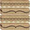 Burlap Bulletin Board Borders Classroom Trim Straight Borders Dotted Swirl Wall Decor Back To School Decoration (78.8 Feet)
