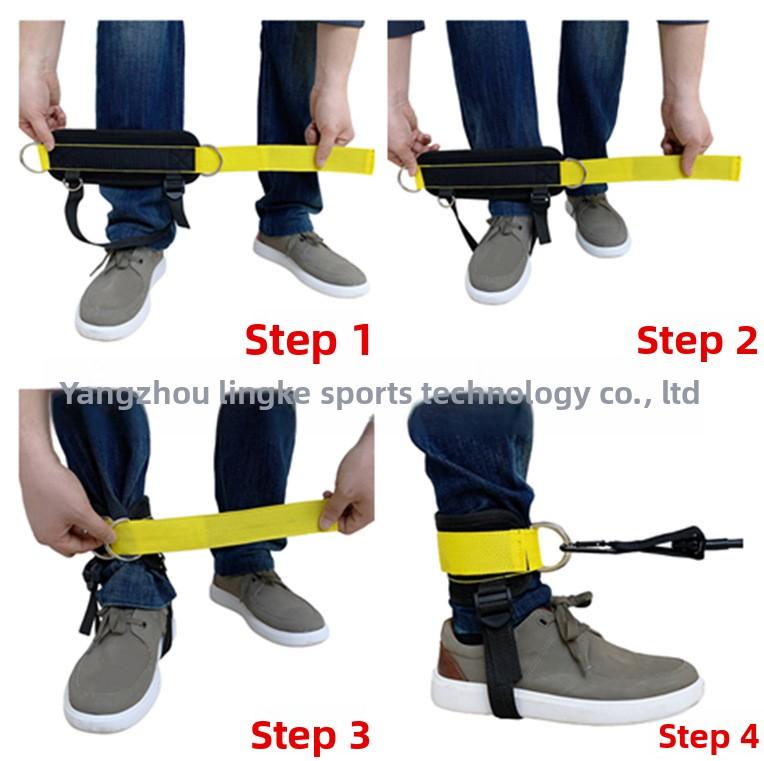 Fitness Gantry Ankle Buckle, Hip and Leg Strength Training Leg Buckle, Pedal Type Multi-directional Adjustable Ankle Buckle