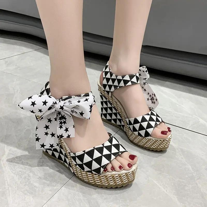 

Fashion Platform Open Toe Women s Sandals Wholesale Asian Size Comfortable and Elegant Vintage Vip Ladies Shoes Sales Chic 2025 Trending 40
