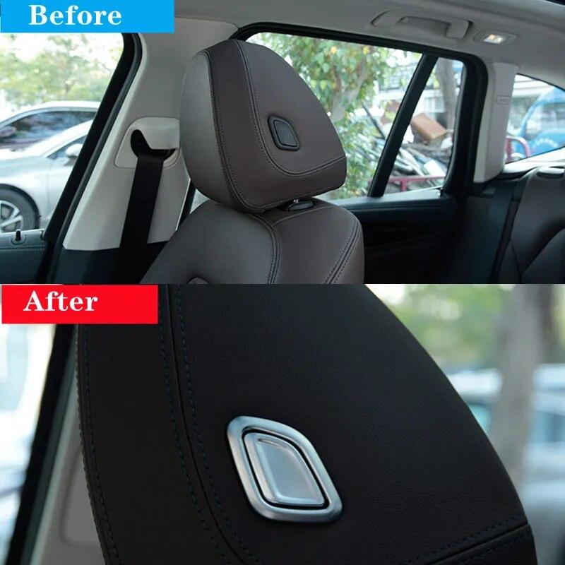 Car Front Seat Headrest Adjust Switch Button Cover Trim For BMW 3 Series G20 G28 X3 X4 G01 G02 2018-20 Auto Interior Accessorie