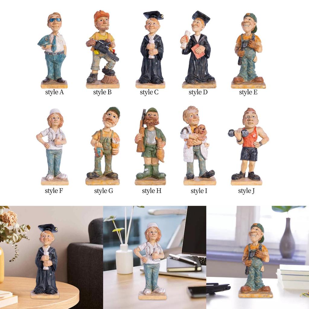 Professional People Figures Painted Exquisite Sculpture for Bedroom Bookcase