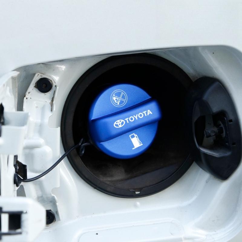 EINM2 Metal Car Fuel Tank Cap Cover Anti-scratch Dustproof Gas Filler Cap for Toyota RAV4 Highlander Prado Crown Exterior Accessories