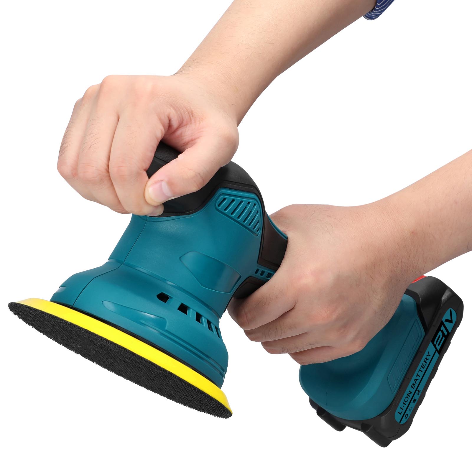 

21V Cordless Car Polisher 8 Gears of Speeds Adjustable Electric Auto Polishing Machine Multifunction Home Cleaning 2pcs batteries EU Plug разноцветный