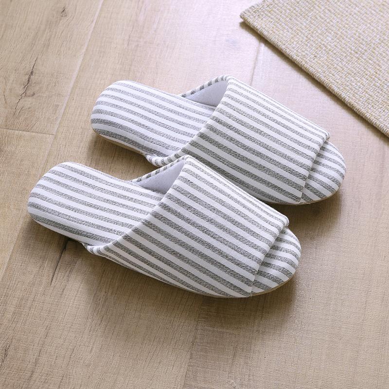 2022 домашние открытые хлопковые тапочки женские комнатные нескользящие дышащие четырехсезонные с мягкой подошвой бытовые весенне-осенние парные тапочки 260Mm 35-36 size серый 1993₽