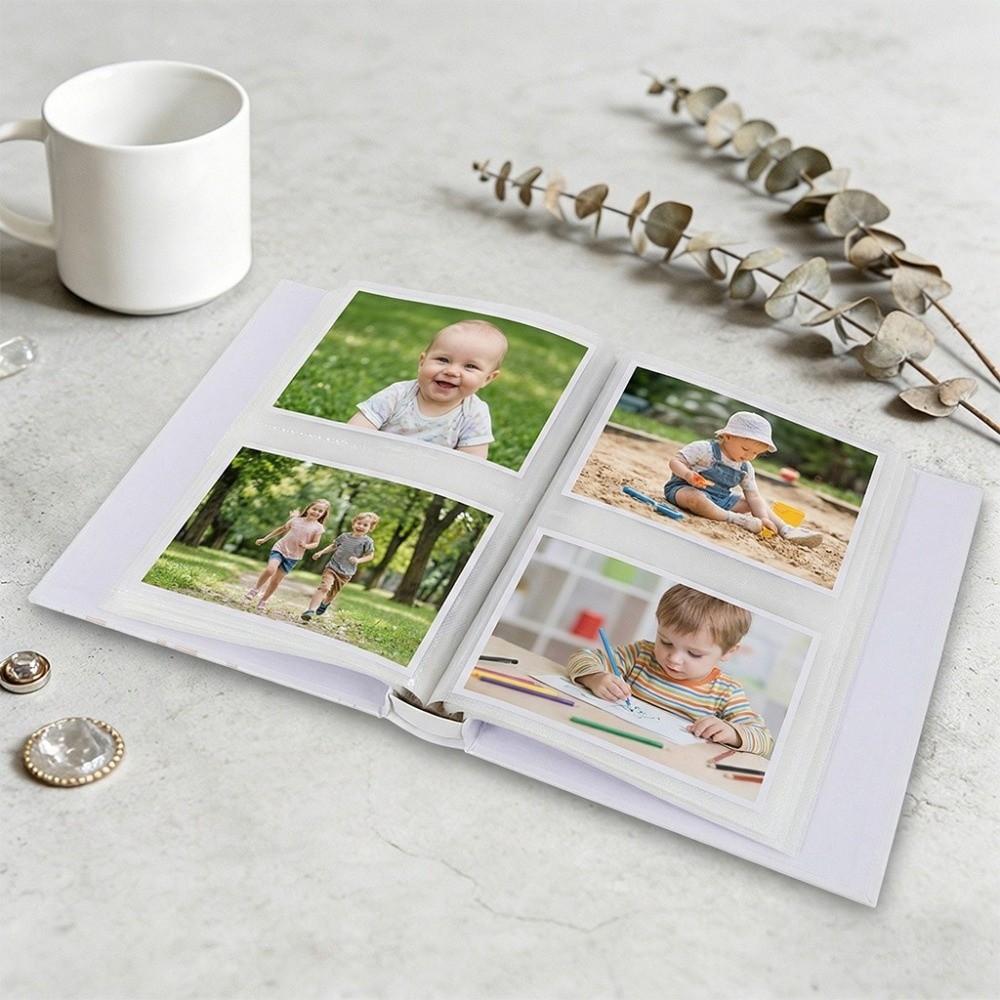 6 Inch 200 Pockets Photo Album Laminated Large Capacity Slip-in Picture Albums Insert Pocket Scrapbook Album Photo Collection