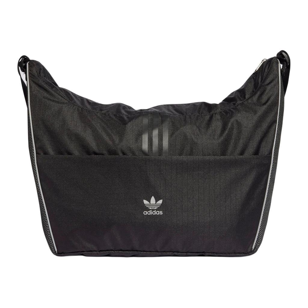 New Adidas Originals Recycled Polyester Shoulder Bag Regular Unisex Black & Dark Silver Gray IW8622