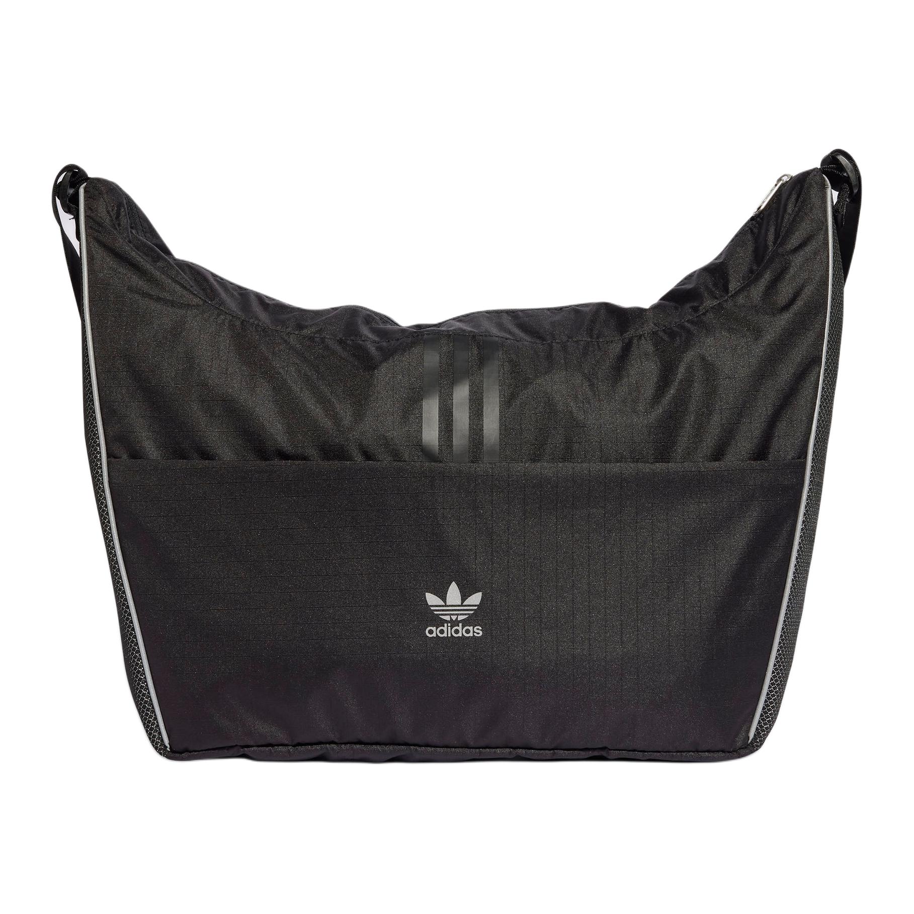 

New Adidas Originals Recycled Polyester Shoulder Bag Regular Unisex Black & Dark Silver Gray IW8622 50.0*11.9*39.1CM