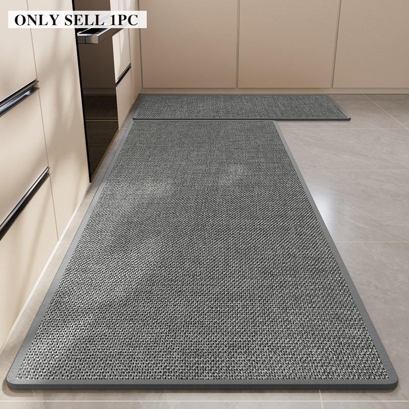 Kitchen Floor Mat Stain-resistant Wear-resistant Foot Mats Minimalist Solid Color Carpet Long Runner Rug Home Decor Rugs
