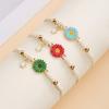 Fashionable Daisy Bracelet Delicate Pendant Bracelet Weaving Bracelet Adjustable Rope Bracelet for Women Matching Outfit