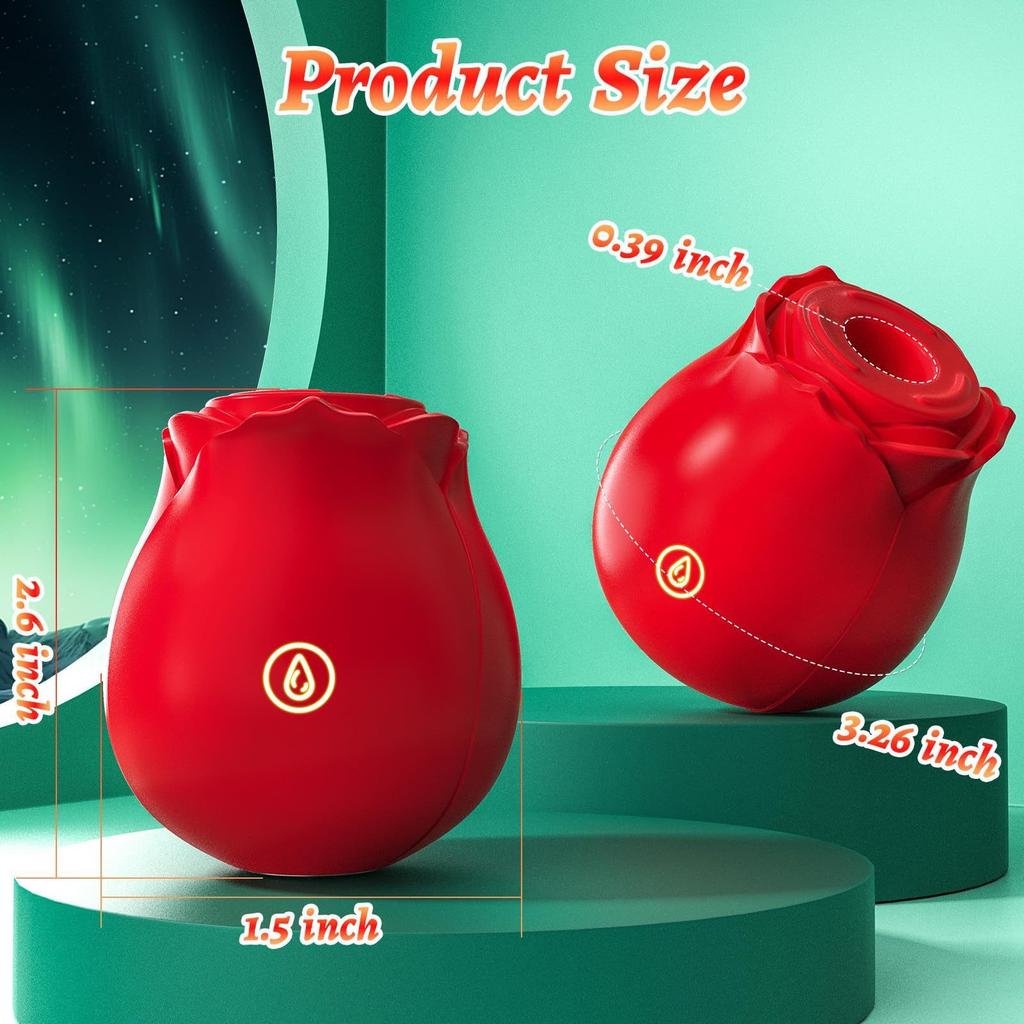 Rose Vibrator Nipple Suction Self-pleasure Toy Women's Teasing Foreplay Adult Sex Toys
