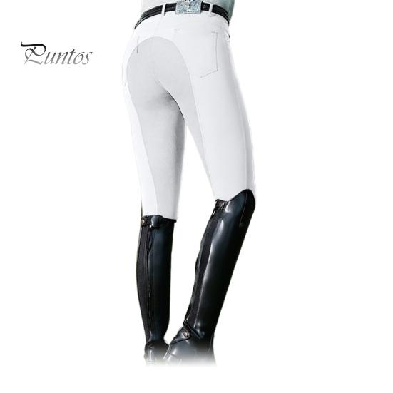 Pantaloni skinny da corsa di cavalli elasticizzati a vita alta da donna
