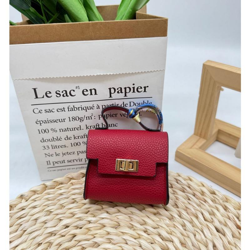 Niche Design Bag, New Lychee Pattern Handbag, High-end Texture Small Square Bag, Versatile Pendant.