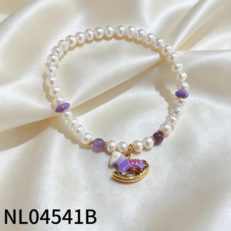 Handmade Floral Pearl Bracelet Women With Freshwater 18K Gold Plated Alloy Sweet Elegant Jewelry Accessory