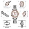 SKMEI 1534 Quartz Watch Innovative Diamond Wristwatches Lady Watches Waterproof Stainless Steel Strap Reloj Mujer Fashion Women