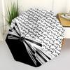 1pc Love, Ribbon, Black-and-White Umbrella with Plastic Handle,Compact & Stylish,Suitable for All Seasons YS331014