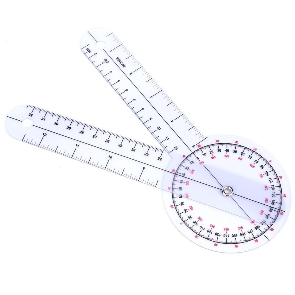 5pcs Plastic Goniometer Set 6/8/10inch Spinal Goniometer  Joint Mobility Assessment