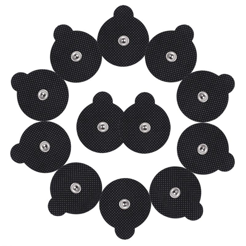 2 Stück 4 cm runde TENS-Gerät-Elektrodenpads für EMS-Muskelstimulator-Elektrotherapie Selbstklebende Pads Ersatz Wiederverwendbar