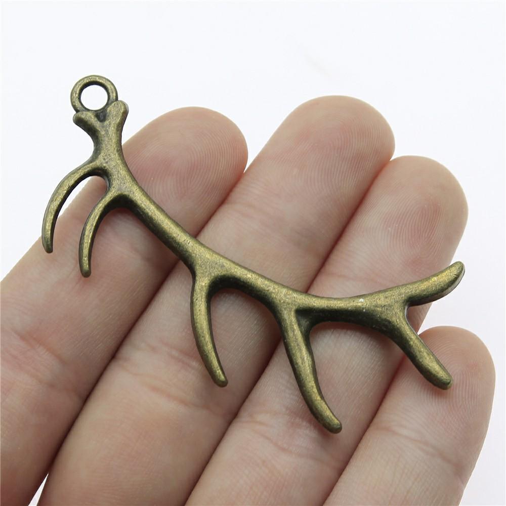 10pcs Charms Christmas Deer Antique Bronze Silver Color Pendants Making DIY Handmade Tibetan Silver Color Jewelry