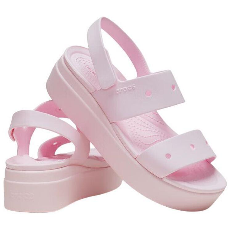 Crocs Brooklyn EVA Lightweight Open-Toe Beach Sandals Women Sandals Pink 210676-6ZW