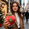 Bear Squeeze Toy Christmas Tomato for Stress Relief, Cute TPR Decompression Sensory Fidget Relievers Figure with Festive Decoration Holiday