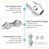 5/10Pcs M2-M8 Stainless Steel Double Post Bolt Clip Wire Rope Cable Clamp Caliper Rope Simple Grip DIY Cable Fastener