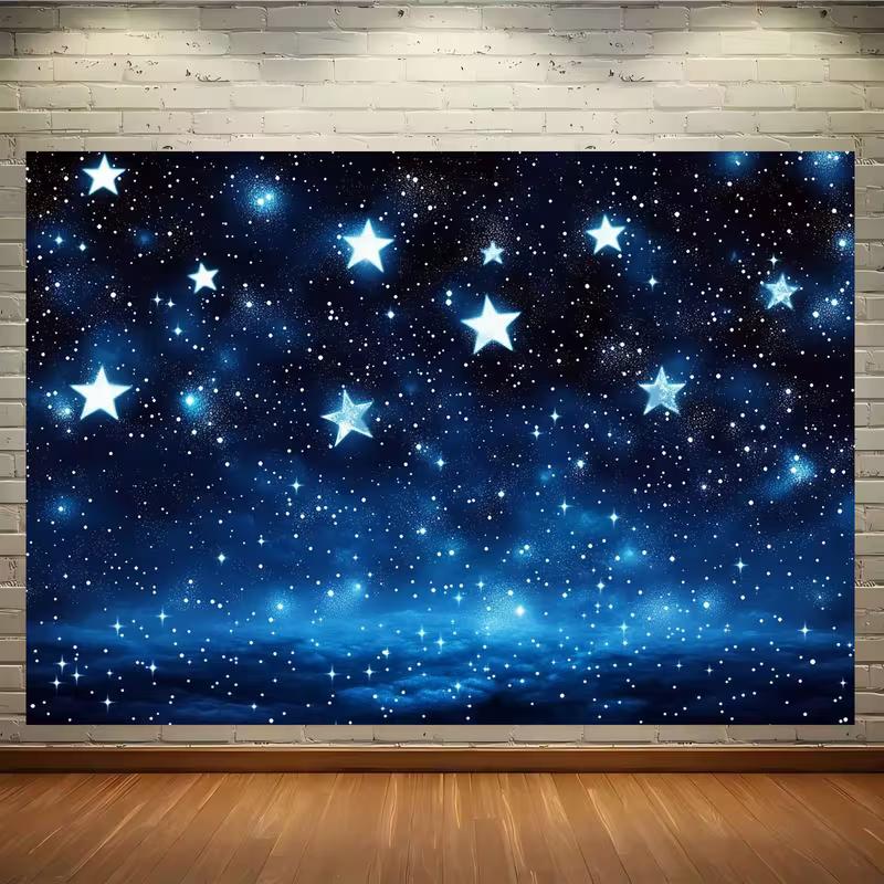Nebula Sternenhimmel Wandteppich, Dunkelblauer Galaxie Hintergrund für Party & Raumdekoration