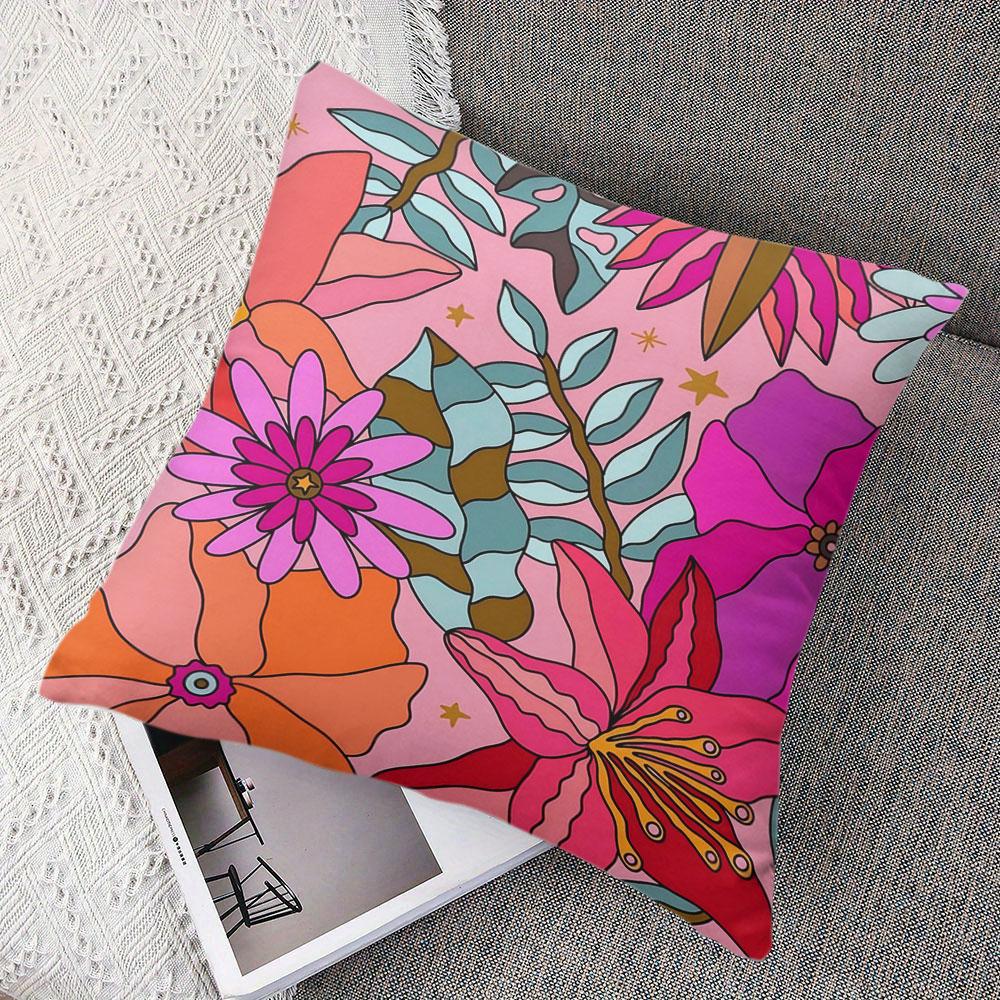 Blossom Fantasy square Jacquard Pillow Cover for Sofa Office Waist Cushion Cover Home Decorative Pillowcase