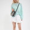 Fashionable Duchess Bag - Mini Square Bag with Unusual Snake Pattern Closure