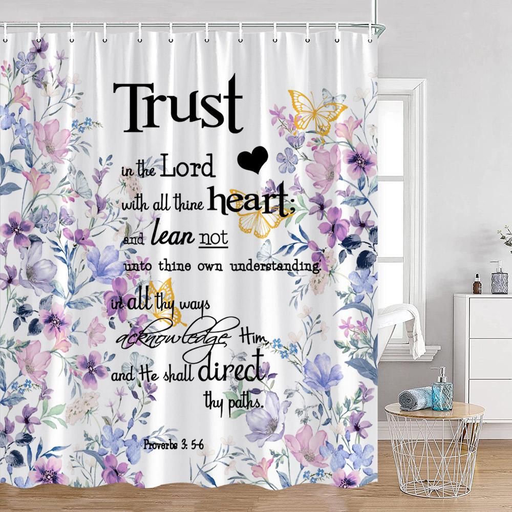 Motivational Words Simple Art Shower Curtains Bathroom Rules Bath Curtain Trust Life Bathroom Curtain Hello Summer Bath Curtain
