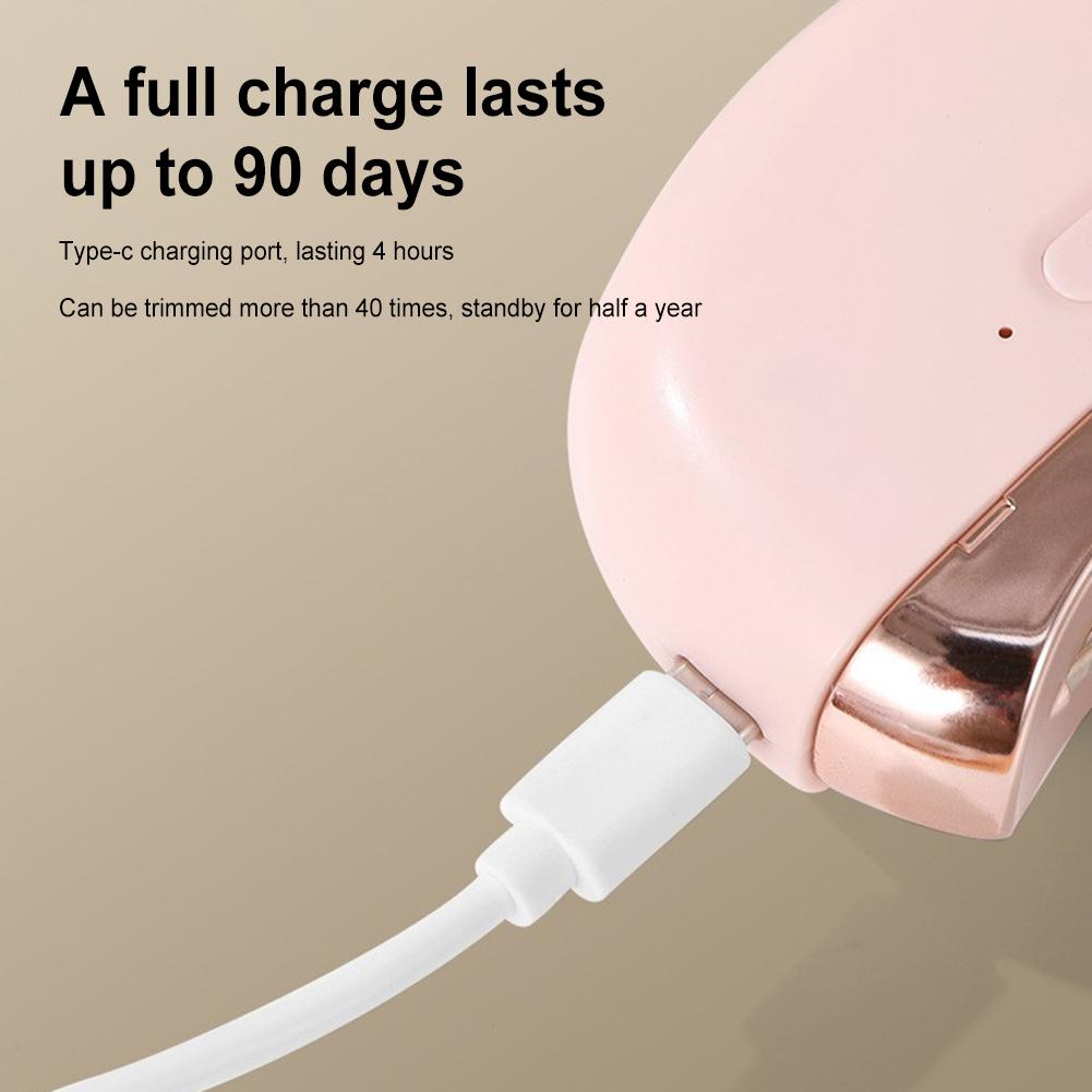 2-in-1 Electric Nail Clippers with LED Light for Easy Polishing and Trimming Ideal for Babies Kids and Adults