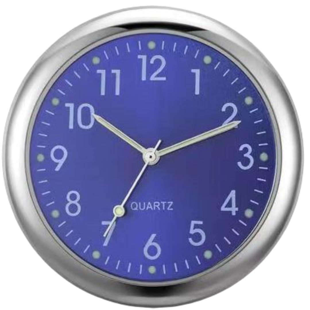 

Plus Nao Car Watch Car Clock Vent Dashboard Car Clock Analog Car Goods Car Accessories Clip Blue, blue clip синій