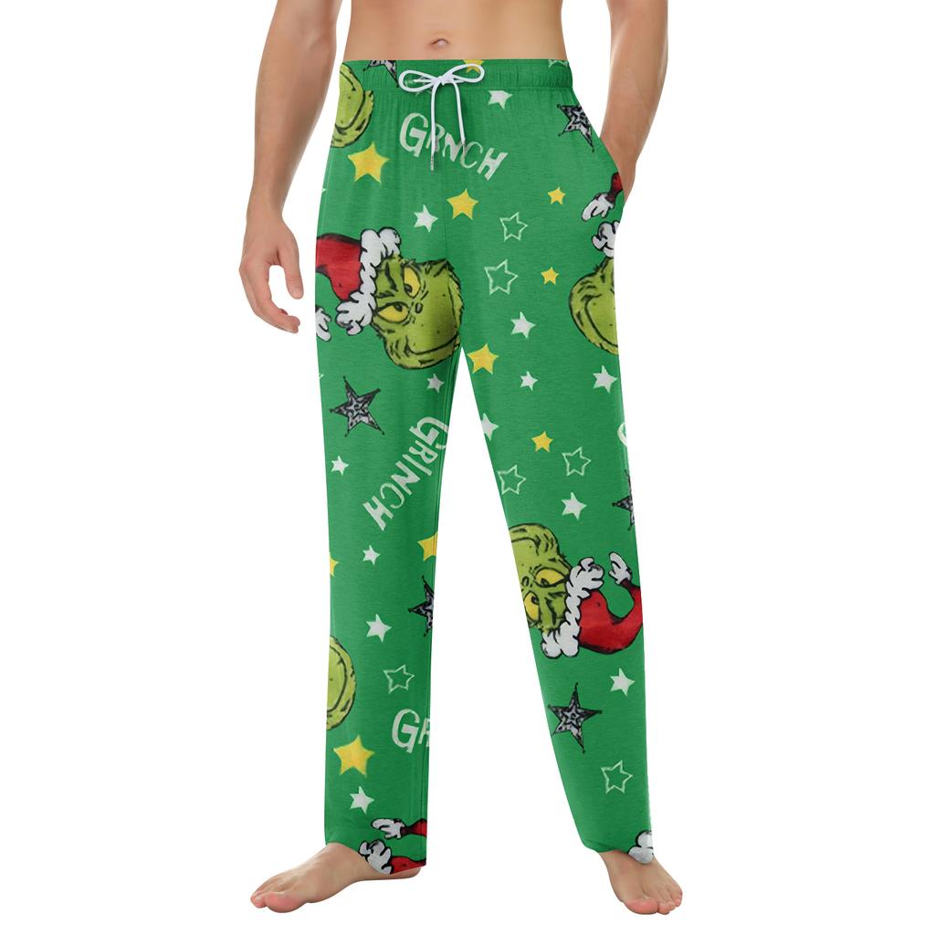 Men's Home Soft Pajama Pants Drawstring With Pockets Casual Sports Pants