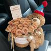 Regalo di San Valentino: Orsetto di Rose & Bouquet di Fiori di Sapone Eterni