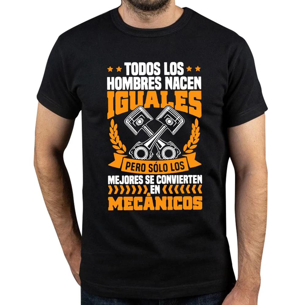 Car Repairman T Shirt Funny Spanish Texts Mechanical Worker Dad Gift Retro Tee Tops 100 Cotton Unisex Soft Tshirts EU Size