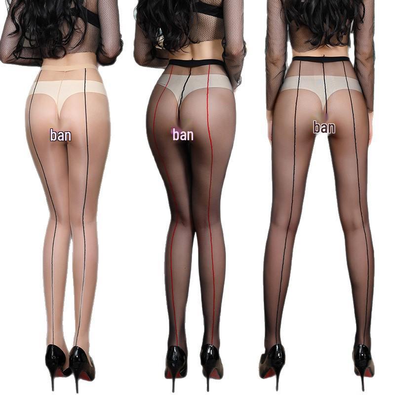 Women's Sexy Crotchless Pantyhose Thigh-High Stockings