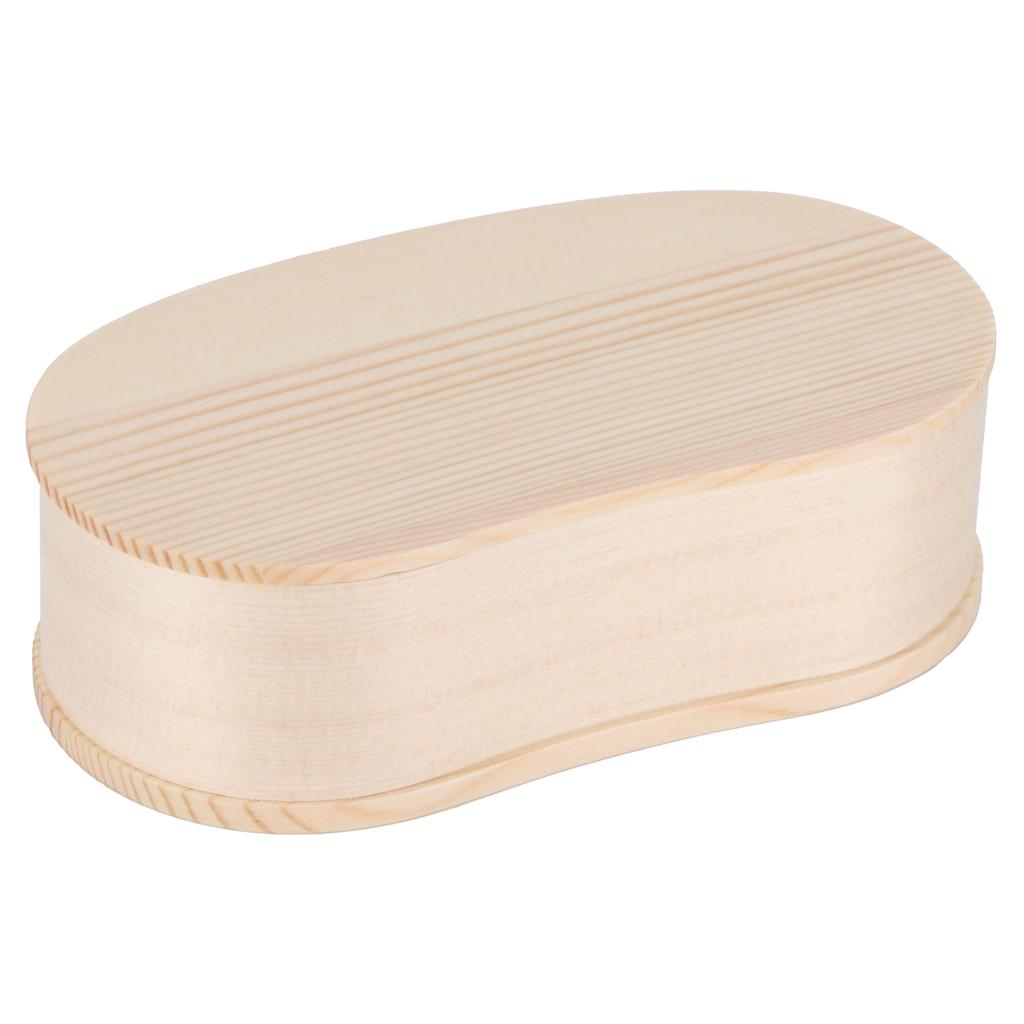 Portable Lunch Box Set Japanese Wooden Food Storage Container for Home Picnic 17x9cm
